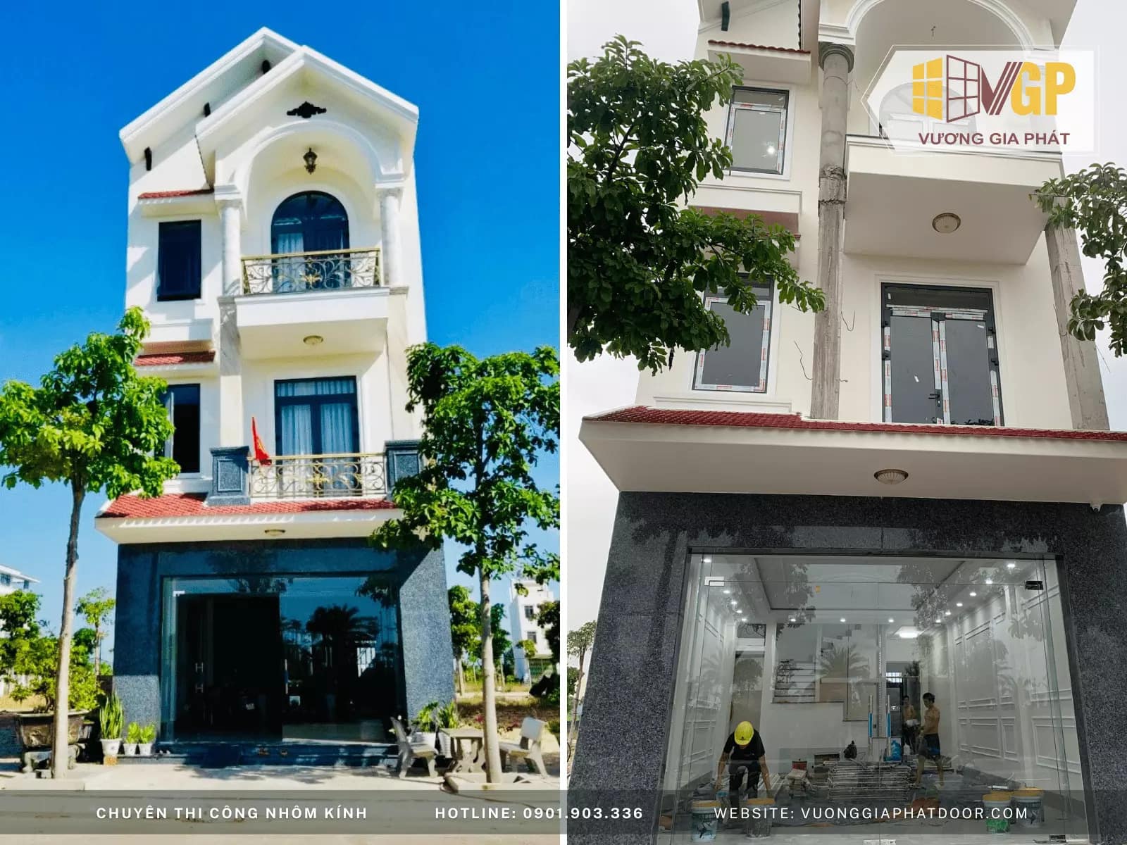 Công trình cửa được làm băng nhôm Xingfa