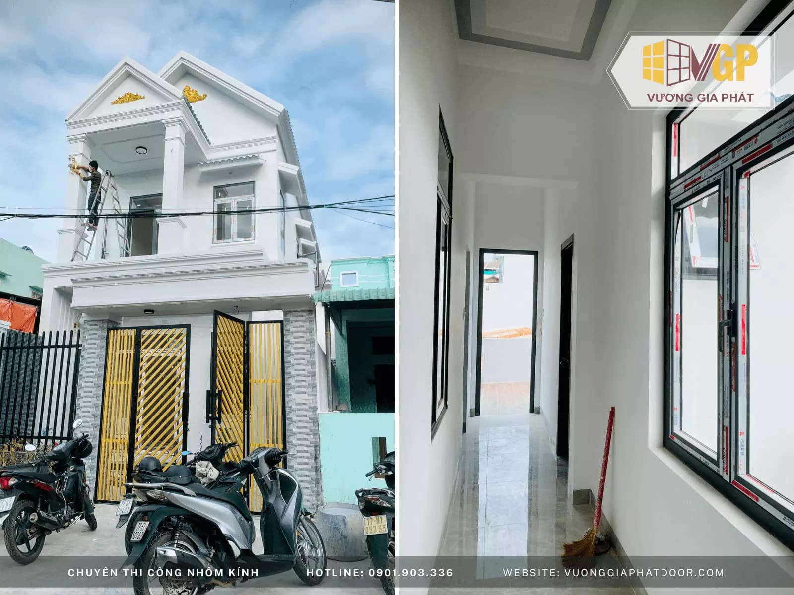 Công trình cửa được làm băng nhôm Xingfa