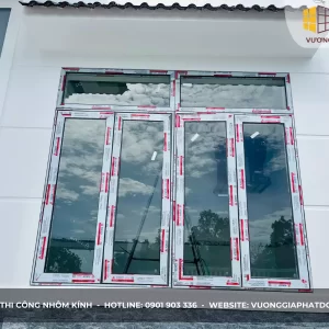 công trình cửa nhôm xingfa biệt thự vườn tại xã Cát Khánh