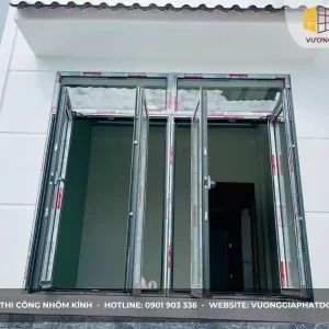 công trình cửa nhôm xingfa biệt thự vườn tại xã Cát Khánh