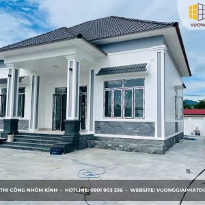 công trình cửa nhôm xingfa biệt thự vườn tại xã Cát Khánh