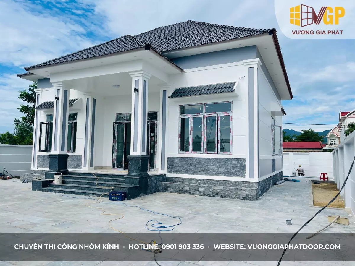 Thi công Nhôm kính An Nhơn tư vấn và báo giá miễn phí 18 công trình cửa nhôm xingfa biệt thự vườn tại xã Cát Khánh