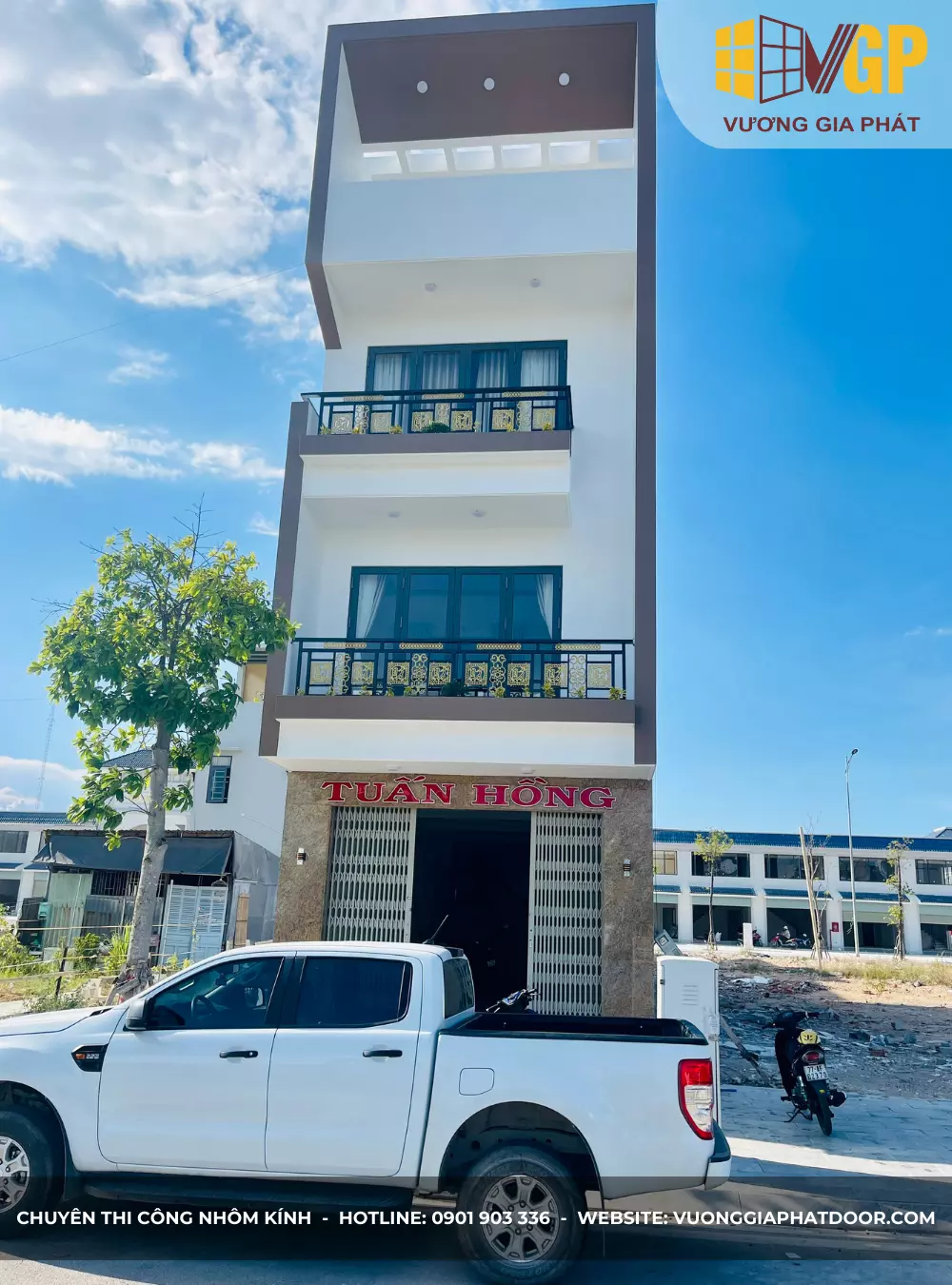 Thi công Nhôm kính An Nhơn tư vấn và báo giá miễn phí 17 Công trình cửa nhôm xingfa nhà chú Tuấn chợ An Nhơn