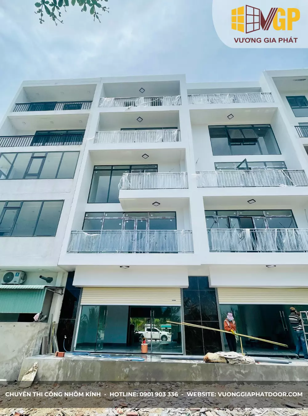 Thi công Nhôm kính An Nhơn tư vấn và báo giá miễn phí 16 Công trình cửa nhôm xingfa nhà liền kề FLC Nhơn Lý