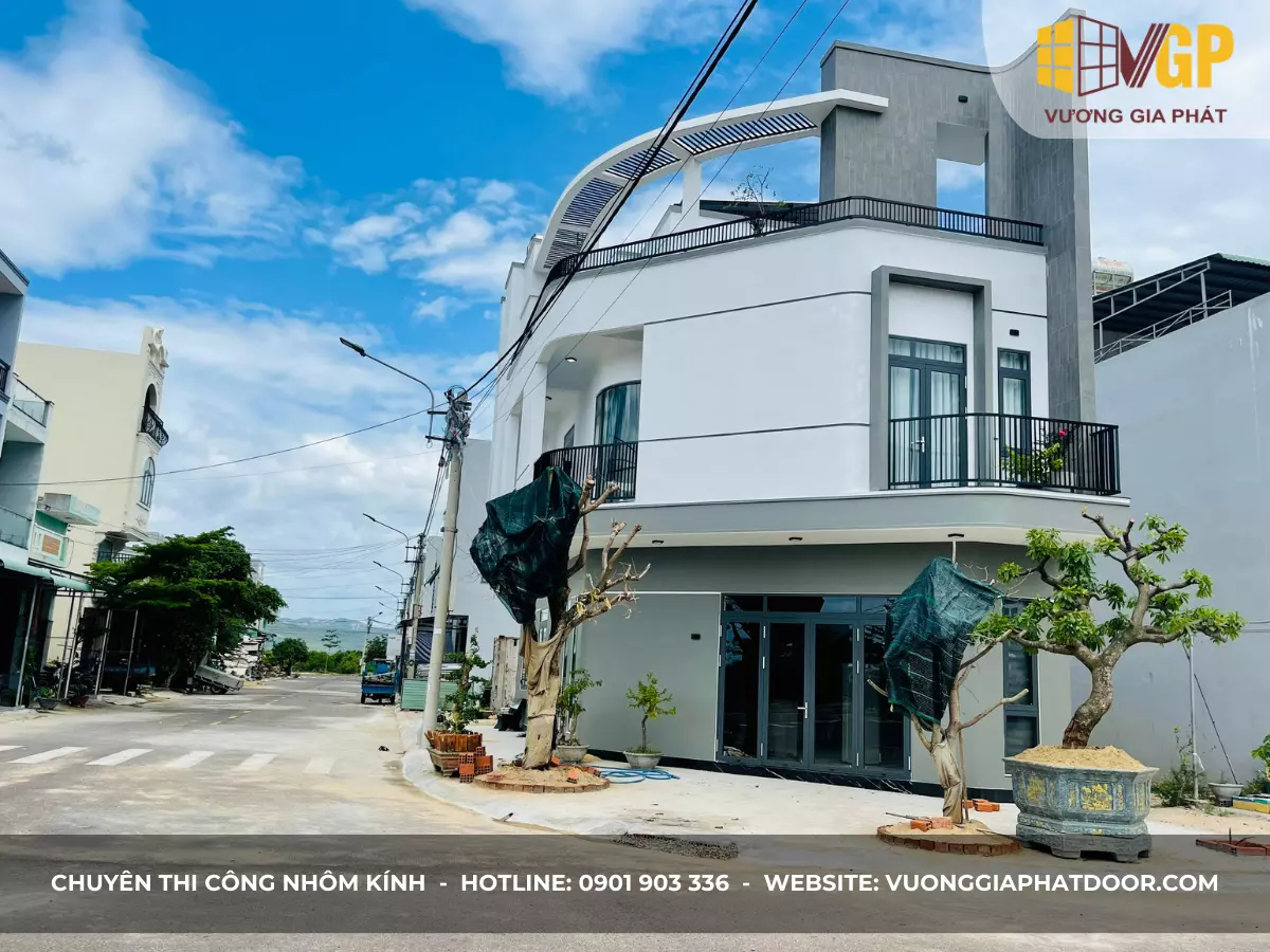 Thi công Nhôm kính An Nhơn tư vấn và báo giá miễn phí 14 Nhà anh Thuy khu đê đông An Phú Thịnh