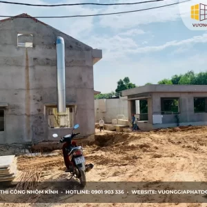 Công trình cửa nhôm Xingfa tại máy xử lý nước thải phường Nhơn Bình