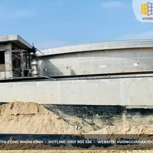 Công trình cửa nhôm Xingfa tại máy xử lý nước thải phường Nhơn Bình