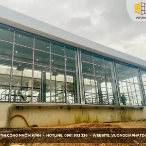 Công trình cửa nhôm Xingfa tại máy xử lý nước thải phường Nhơn Bình