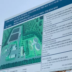 Công trình cửa nhôm Xingfa tại máy xử lý nước thải phường Nhơn Bình
