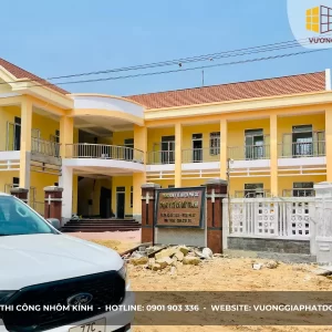 công trình cửa nhôm xingfa tại Trạm Y Tế xã Cát Thành, Phù Cát