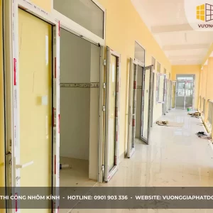 công trình cửa nhôm xingfa tại Trạm Y Tế xã Cát Thành, Phù Cát