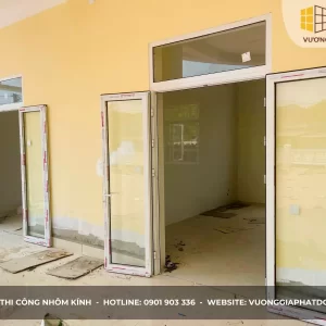 công trình cửa nhôm xingfa tại Trạm Y Tế xã Cát Thành, Phù Cát
