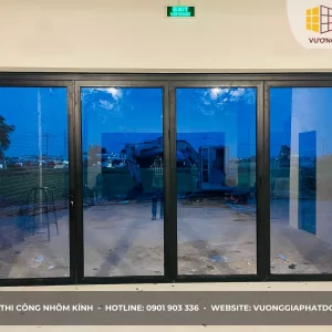 Công trình cửa nhôm xingfa Xăng dầu Hòa Hiệp CH21 tại Nhơn Bình