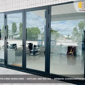 Công trình cửa nhôm xingfa Xăng dầu Hòa Hiệp CH21 tại Nhơn Bình