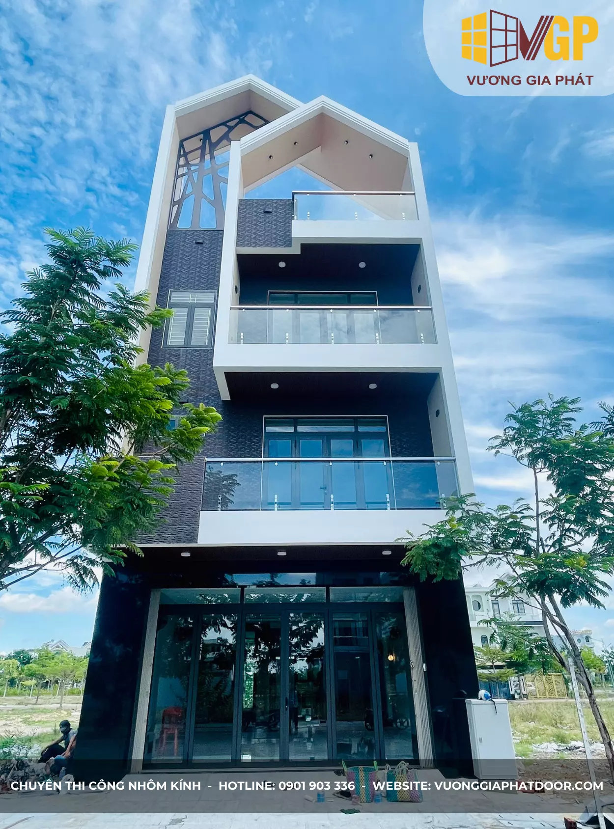 Dịch Vụ Thi Công Nhôm Kính Sông Cầu, Phú Yên | Vương Gia Phát 2 Nhà chú Bình khu An Phú Thịnh
