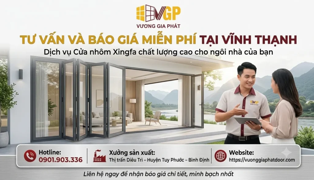 Tư vấn và báo giá cửa nhôm kính tại Vĩnh Thạnh miễn phí - Vương Gia Phát 1 Tư vấn và báo giá cửa nhôm kính tại Vĩnh Thạnh